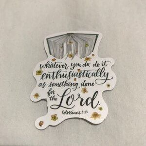3/$15 - Do It With Enthusiastically As Something Done For the Lord Sticker Book